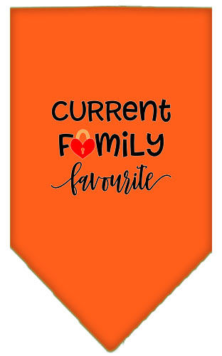 Family Favorite Screen Print Bandana Orange Large